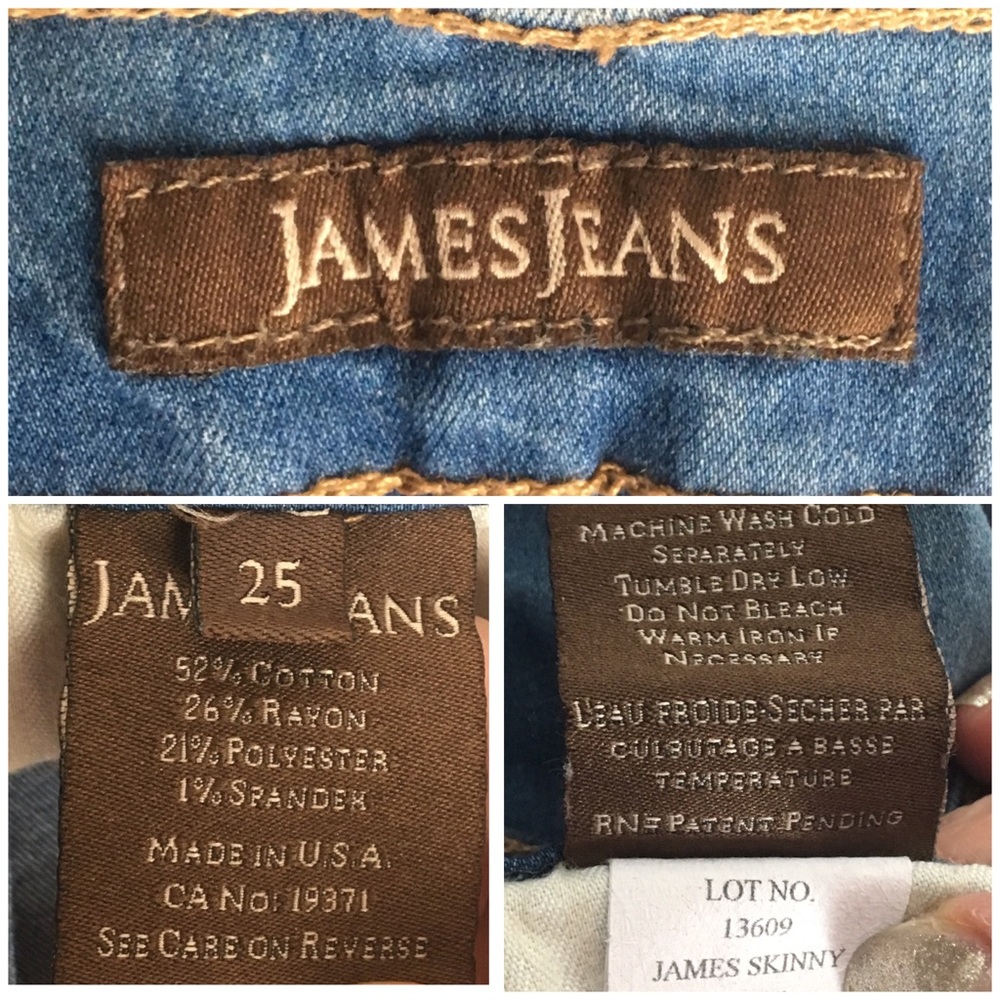 🏆HP🏆 James Jeans👖 “Fiore” Skinny Jeans Sz 25 - Picture 3 of 3